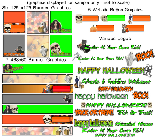 Product picture 33 NEW Halloween Website Graphics